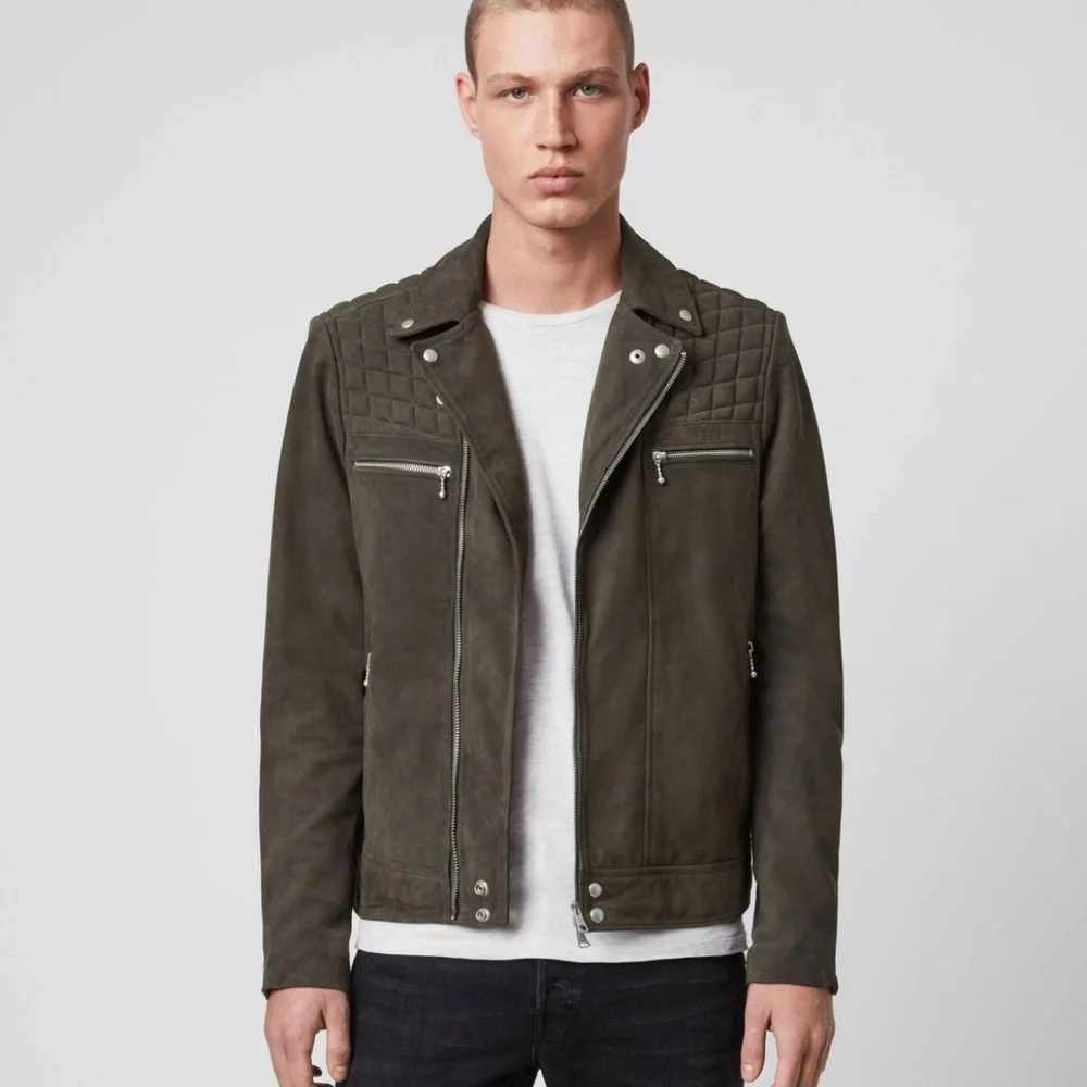 All Saints Bandon suede‎ biker jacket.